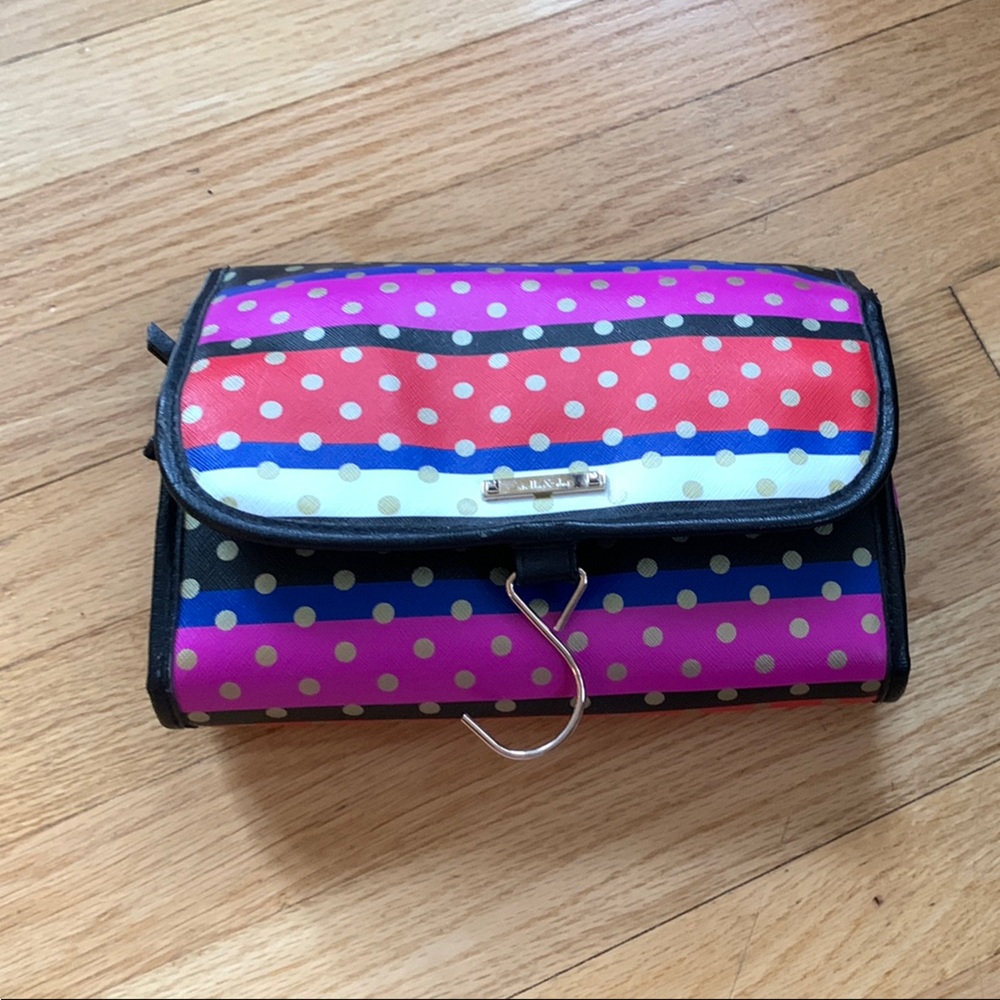 Stella & Dot Polka Dot Travel Bag - Pink, Red, Blue